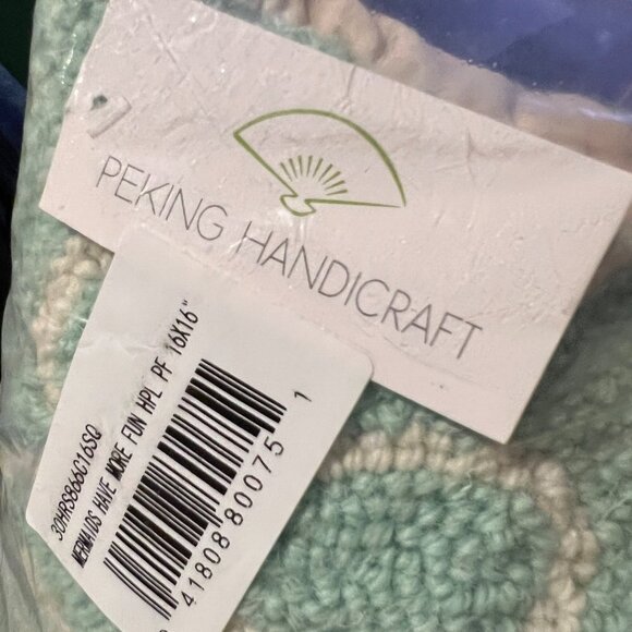 Mermaid Pillow Peking Handicraft throw Pillow Turquoise 16 x 16 - Picture 3 of 5